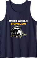 What Would Stoffel do? Sleeveless Tank Top - Navy Blue