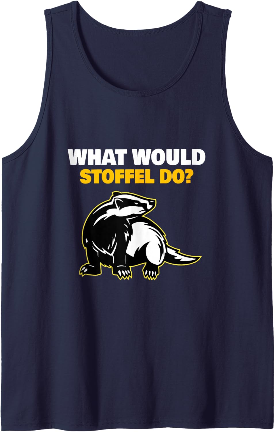 What Would Stoffel do? Sleeveless Tank Top - Navy Blue