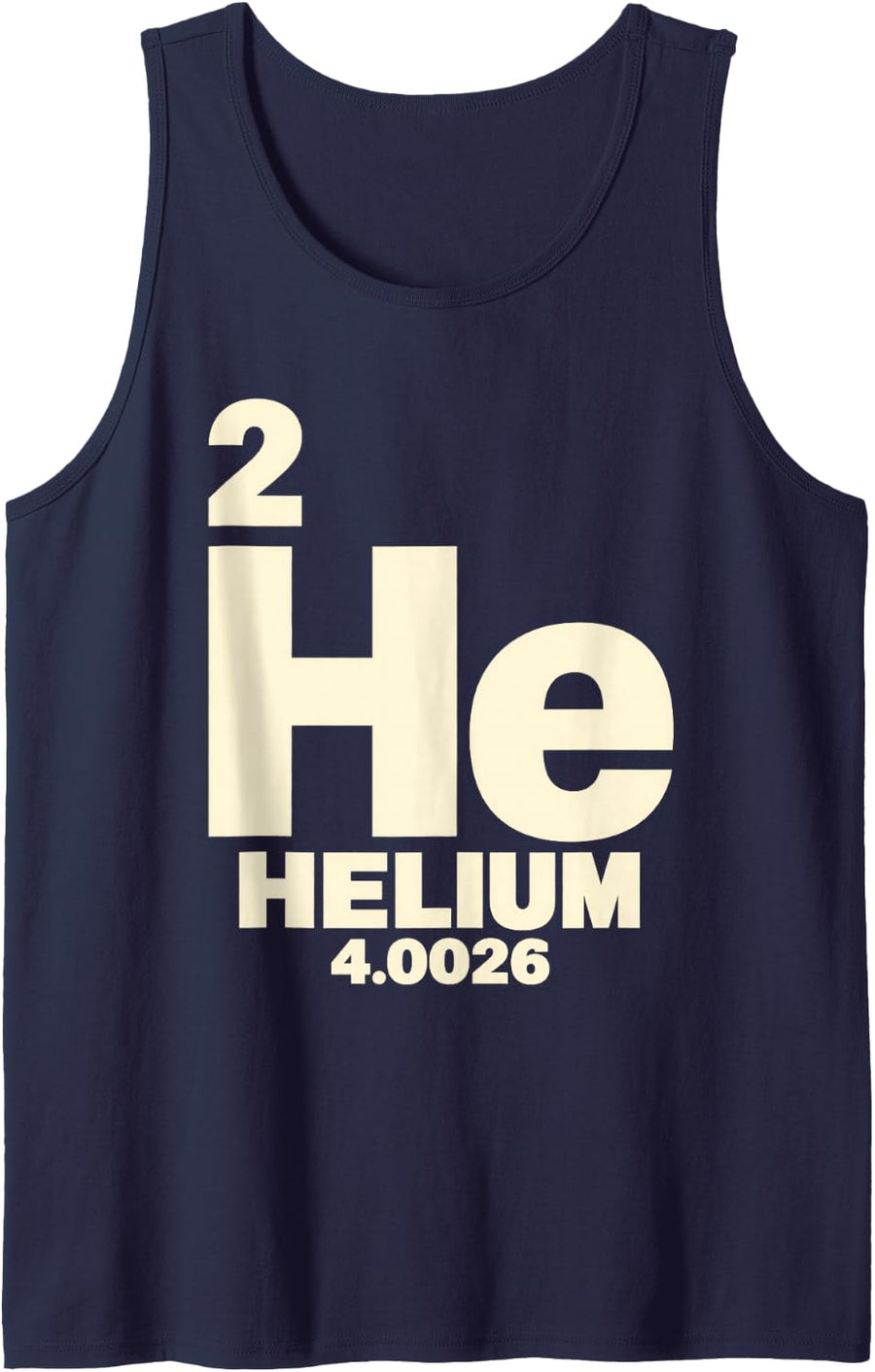 Funny Helium Element Science Halloween Costume Sleeveless Tank Top - Navy Blue