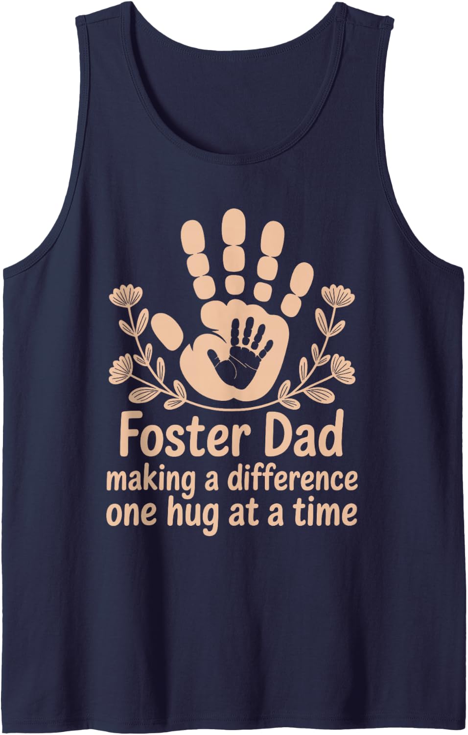 Men's Foster Dad Making A Difference Funny Foster Parent Tank Top - Navy Blue