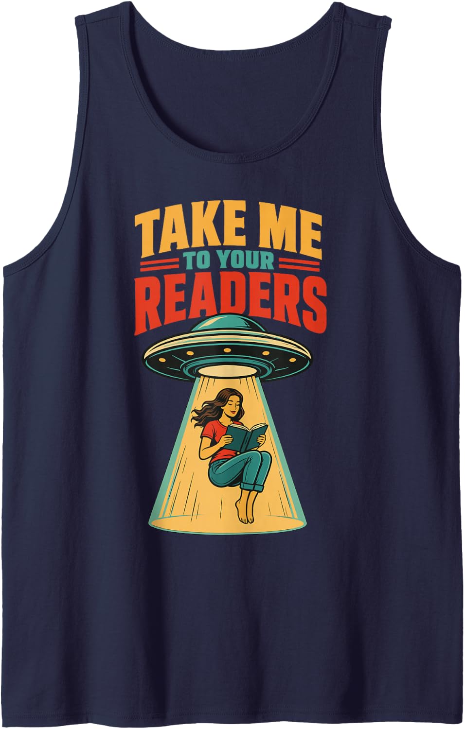 Librarian Humor Book Lover Library Reading Tank Top - Navy Blue