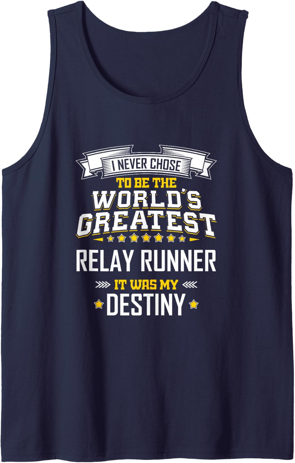 Relay Runner Idea World's Greatest Relay Runner Sleeveless Tank Top - Navy Blue