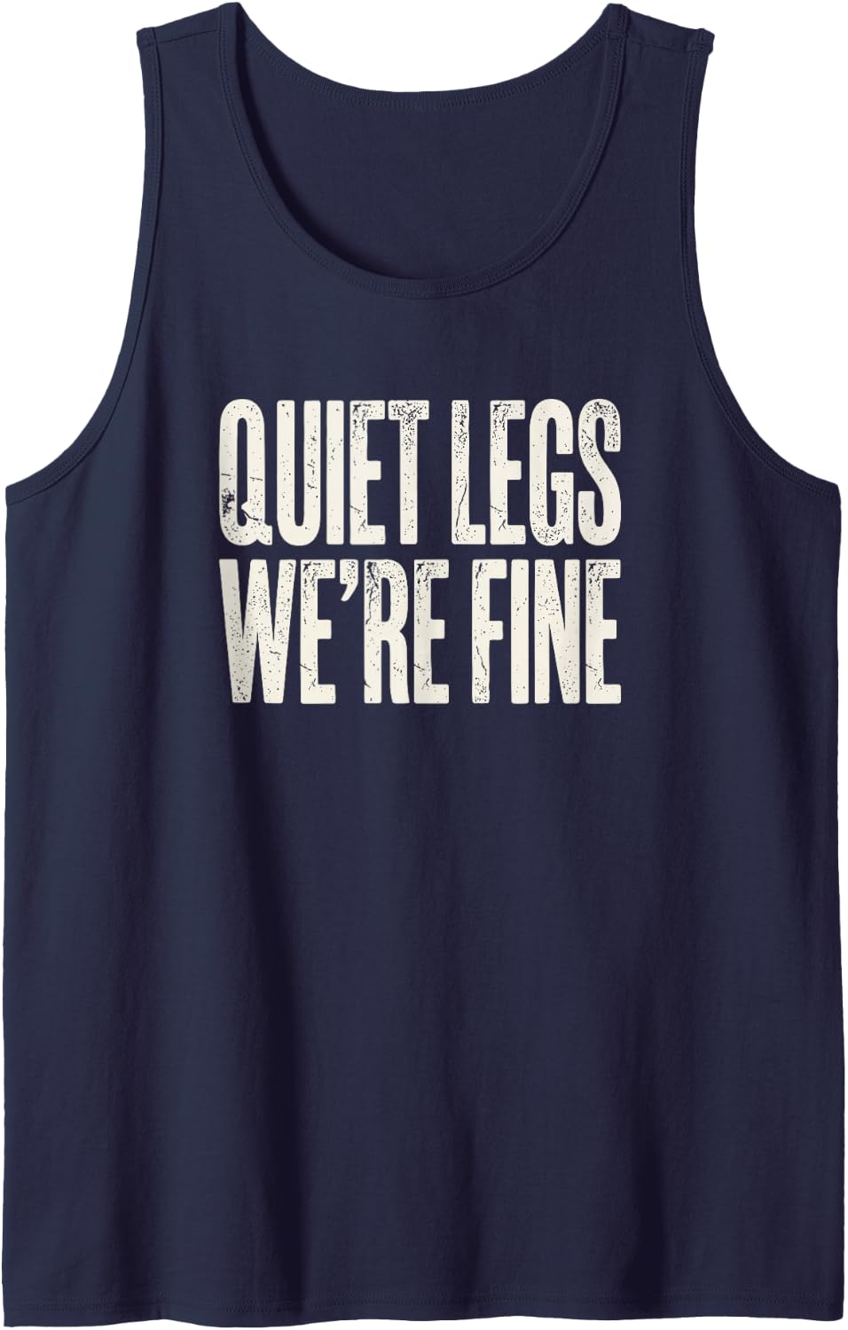 Runner Quiet Legs were Fine Marathon Running Sleeveless Tank Top - Navy Blue
