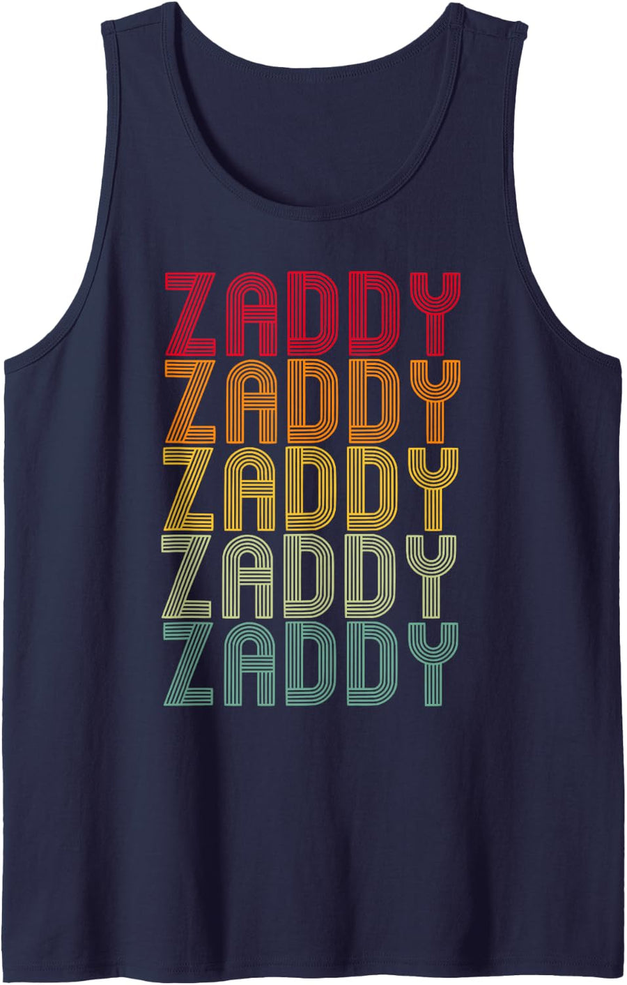 Mens Zaddy Hot Dad Funny Valentines Older Guy Buff Husband Zaddy Tank Top - Navy Blue