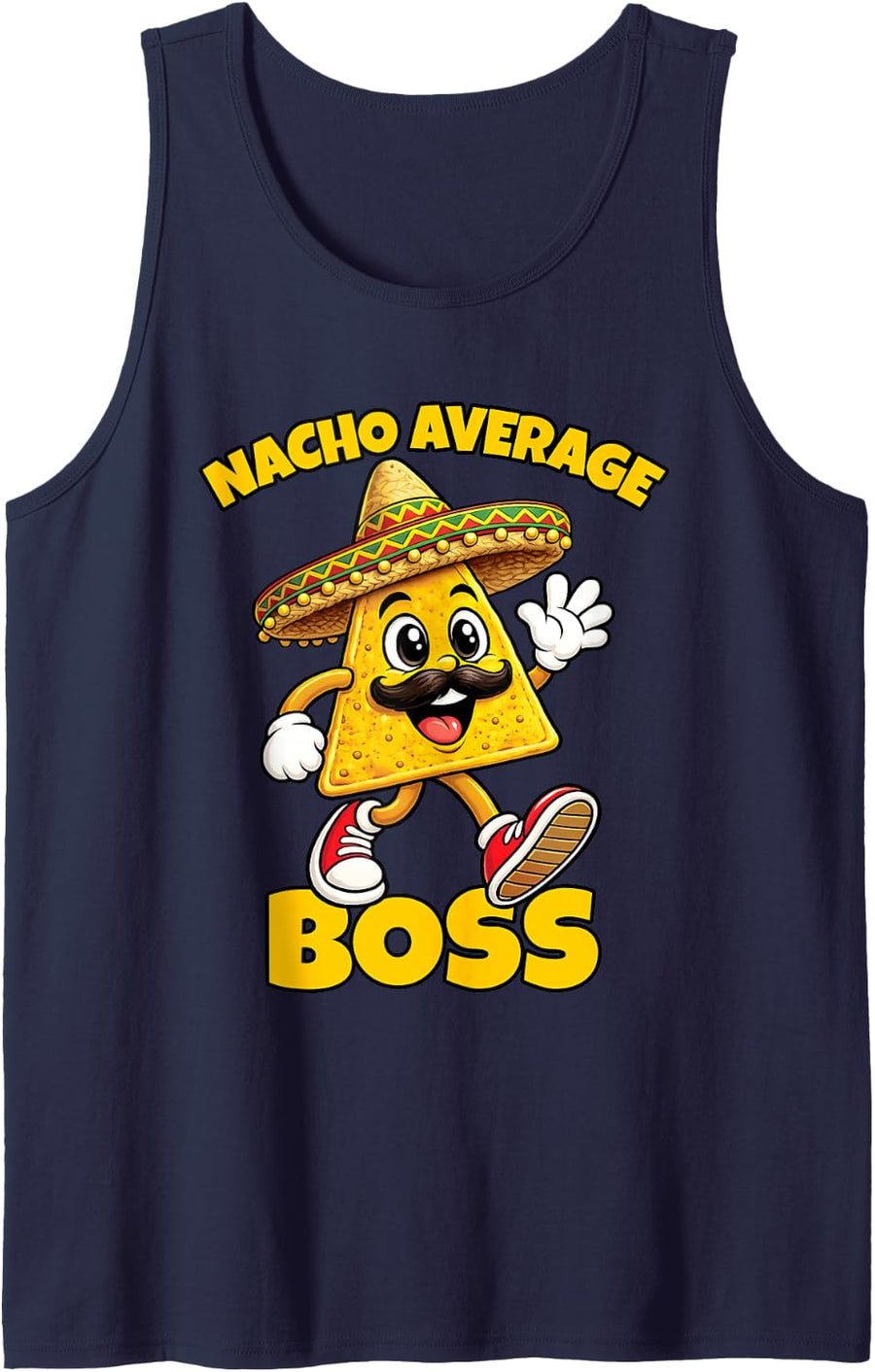 Nacho Average Boss Funny Mexican Cinco De Mayo Tank Top - Navy Blue