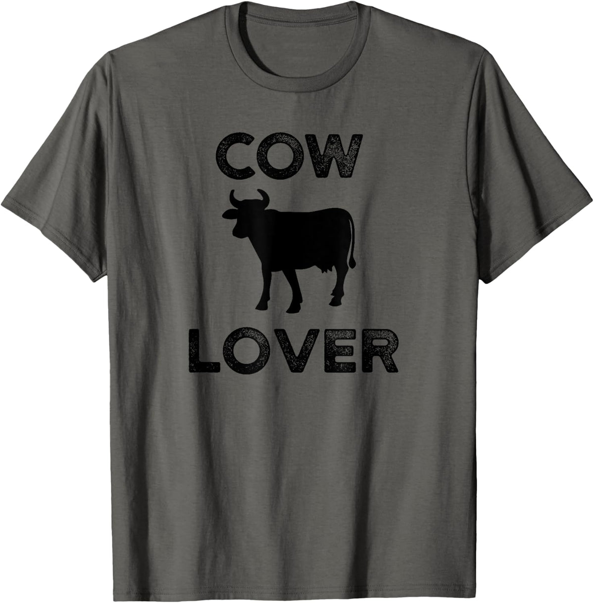 Farmer Funny - Cow Lover T-Shirt - Asphalt Grey