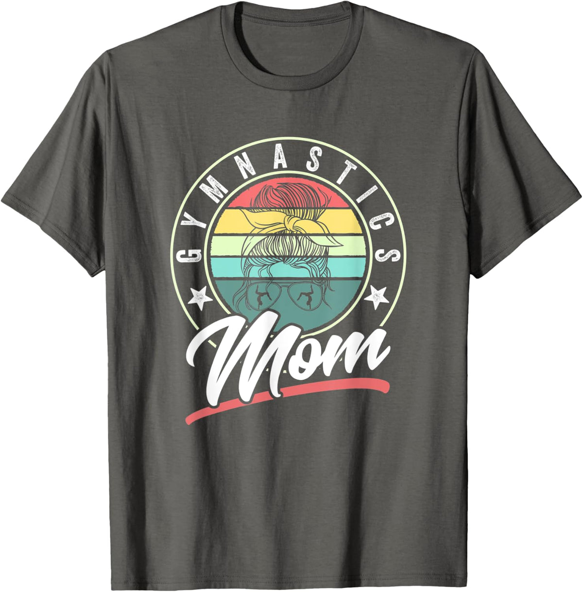 Gymnastics Mom For Gymnastic Mother Parents T-Shirt - Asphalt Grey
