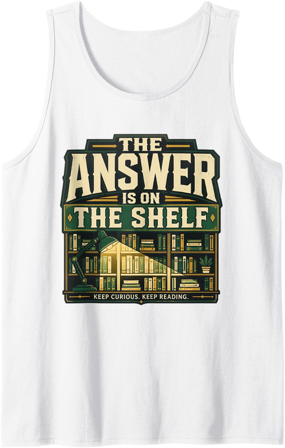 ON THE Shelf Librarian Library Staff Gift Tank Top - White