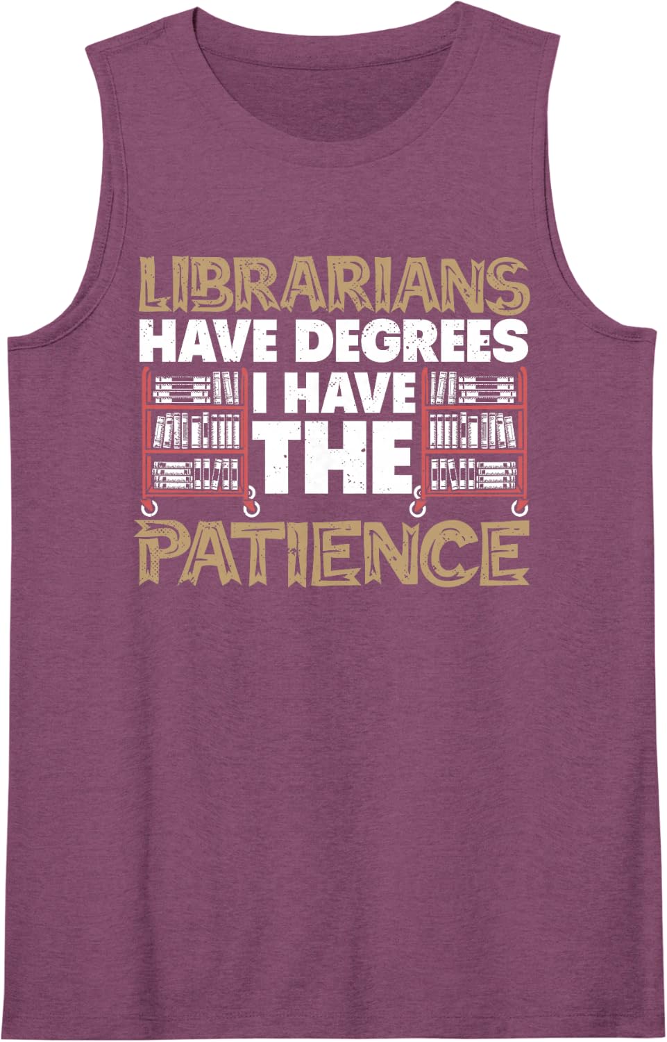 Library Assistant Patience Library Staff Worker Tank Top - Purple