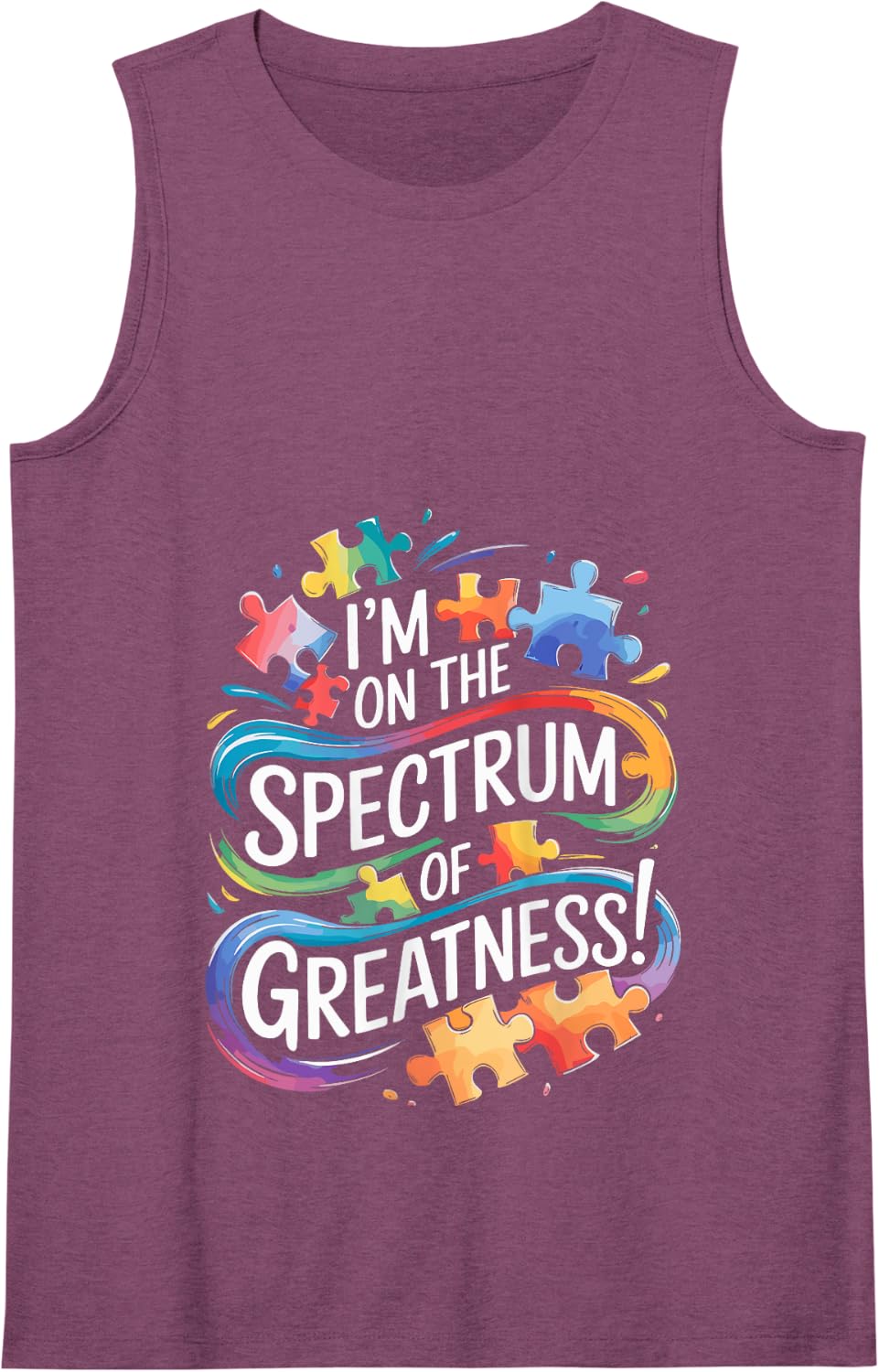 I'm On The Spectrum Of Greatness Autism Awareness Tank Top - Purple