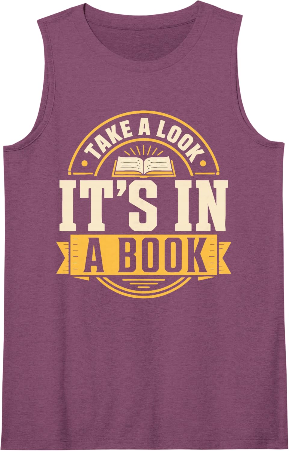 Vintage Book Lover Library Reading Librarian Tank Top - Purple