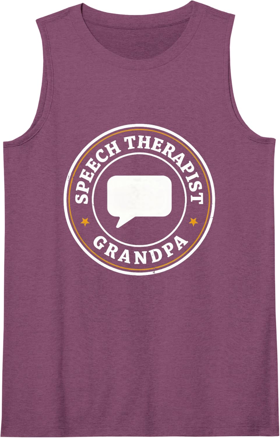Speech Therapist Grandpa SLP Retro Tank Top - Purple