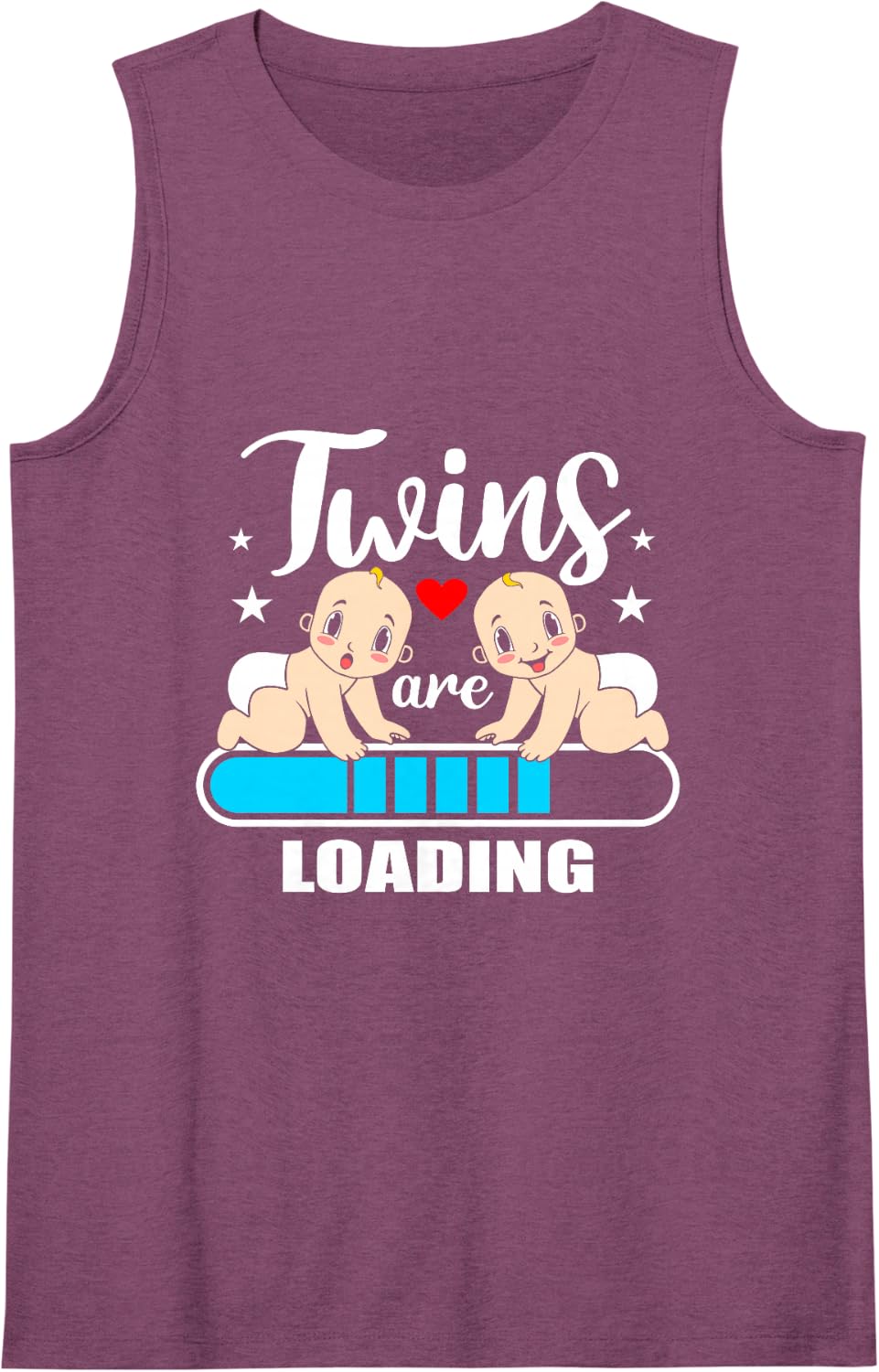 Twins are Loaded, mom gets Twins are Loaded Sleeveless Tank Top - Purple
