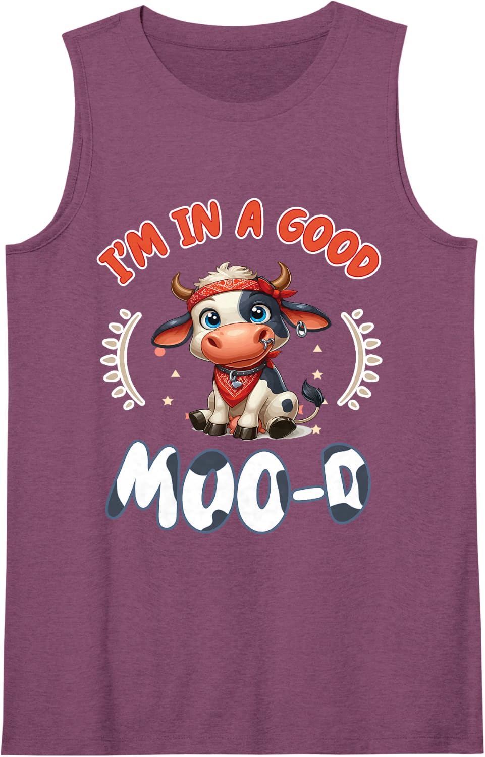 Farming Cow Farmer Farm Lover Sleeveless Tank Top - Purple