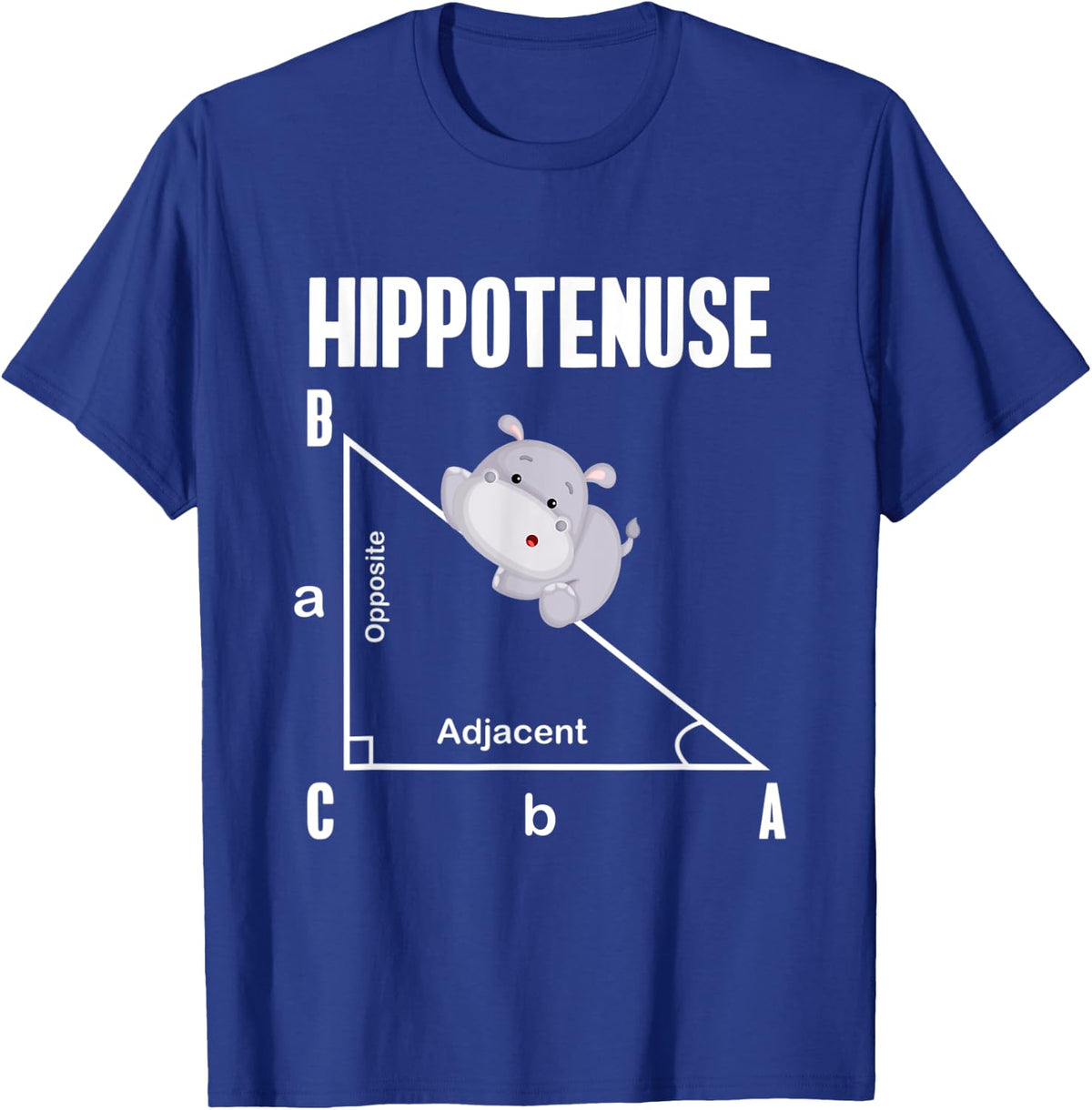 Nerd Geometry Hippotenuse Hypotenuse Funny T-Shirt - Royal Blue