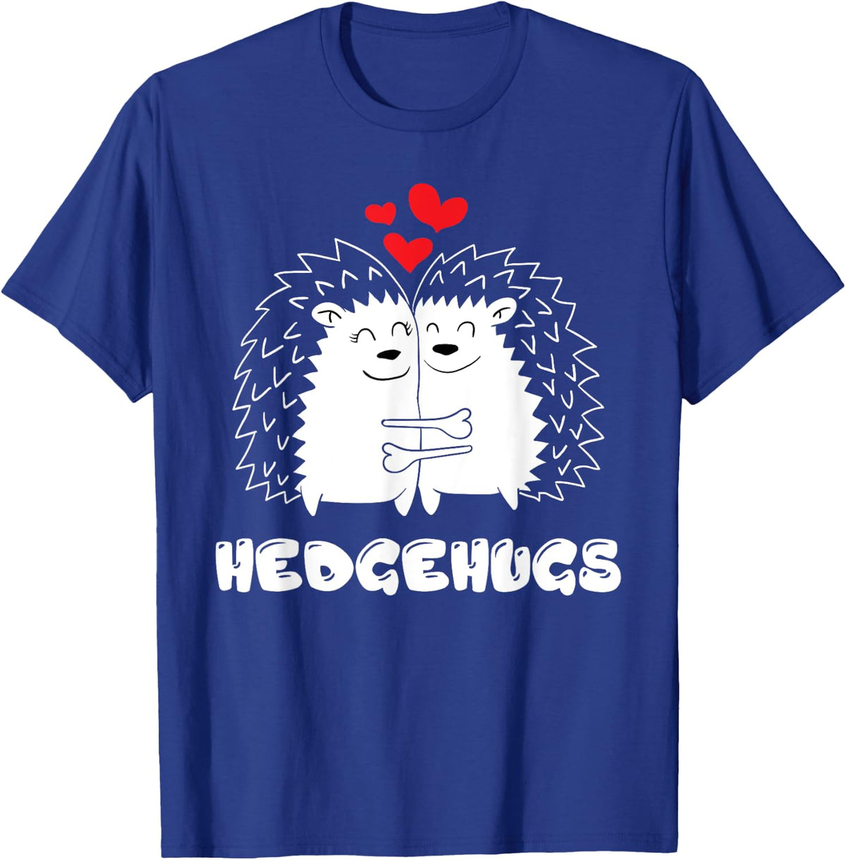 Hedgehugs T-Shirt Hedgehog Hugs Valentine's Day Tee Gift - Royal Blue