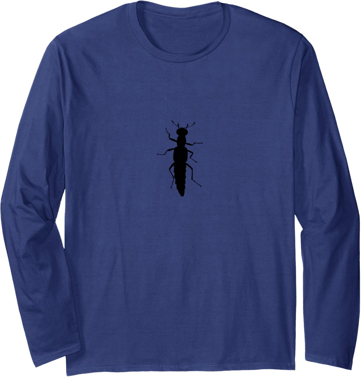Stenus Comma Insect Long Sleeve T-Shirt - Adult Unisex Navy Blue