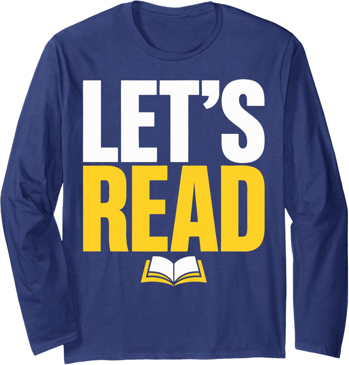 Librarian Read Books Library Reading Long Sleeve T-Shirt - Adult Unisex Navy Blue