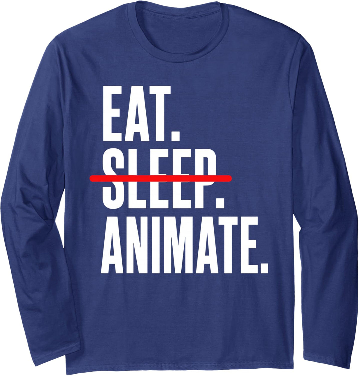 Animator Art for Men Women Kids Cartoonist Animator Long Sleeve T-Shirt - Adult Unisex Navy Blue
