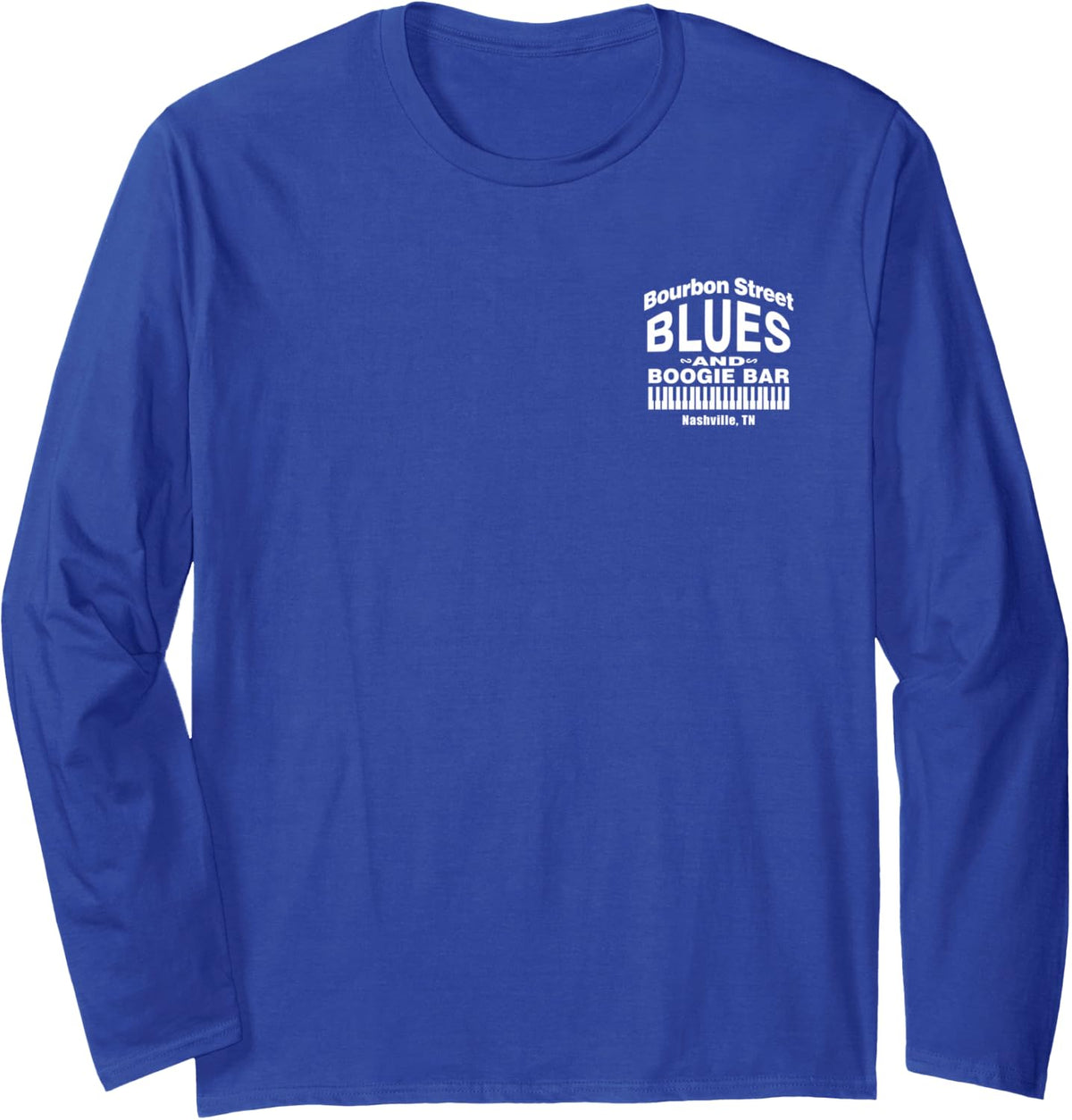 Mardi Gras Party Logo Long Sleeve T-Shirt - Adult Unisex Royal Blue
