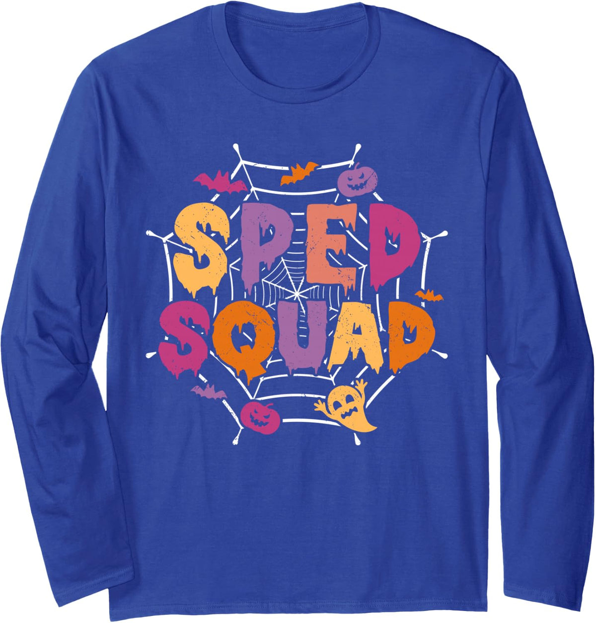 Halloween SPED Squad Matching Special Education Long Sleeve T-Shirt - Adult Unisex Royal Blue