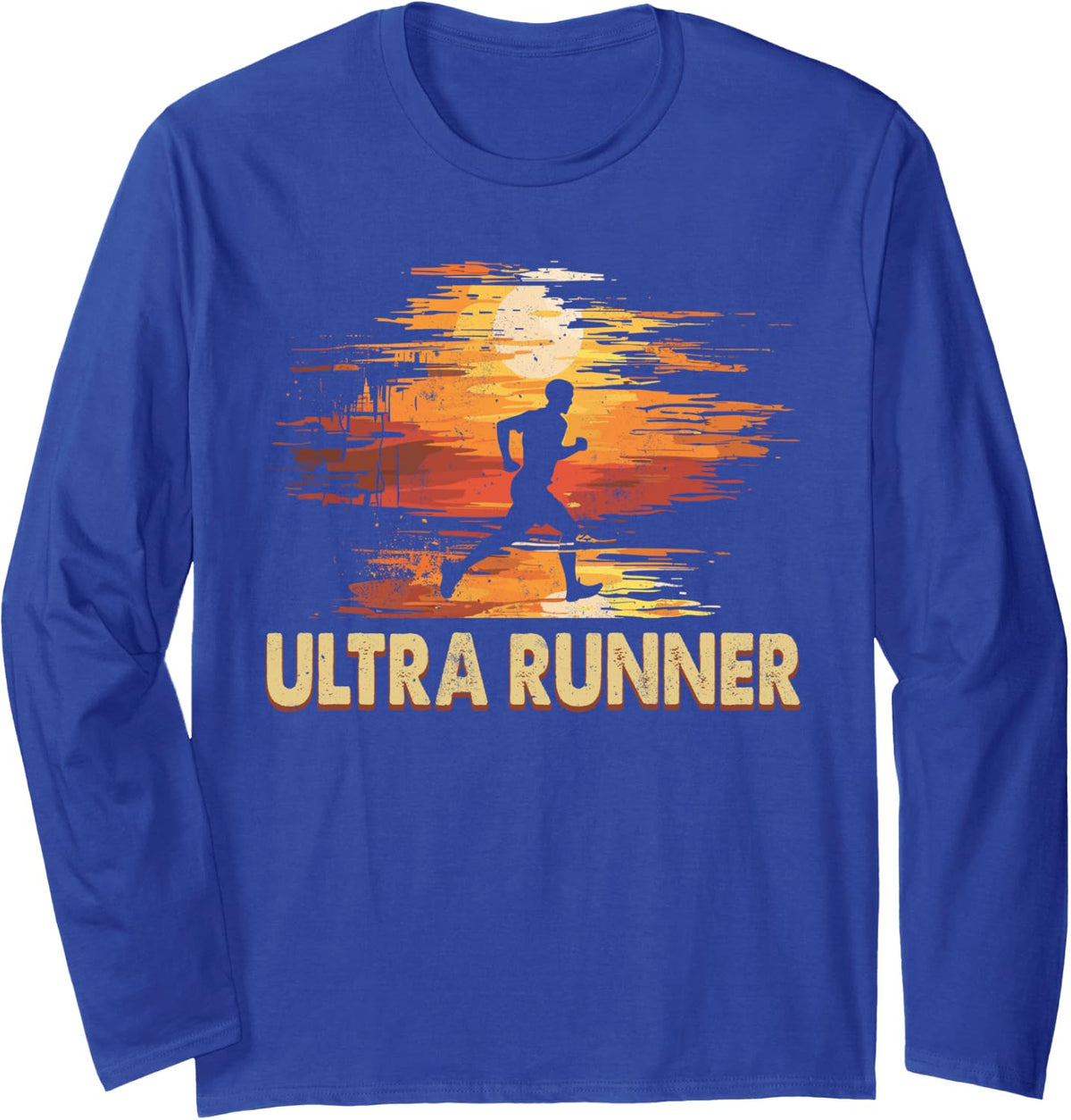 Ultra Runner Ultra Marathon Jogging Running Long Sleeve T-Shirt - Adult Unisex Royal Blue