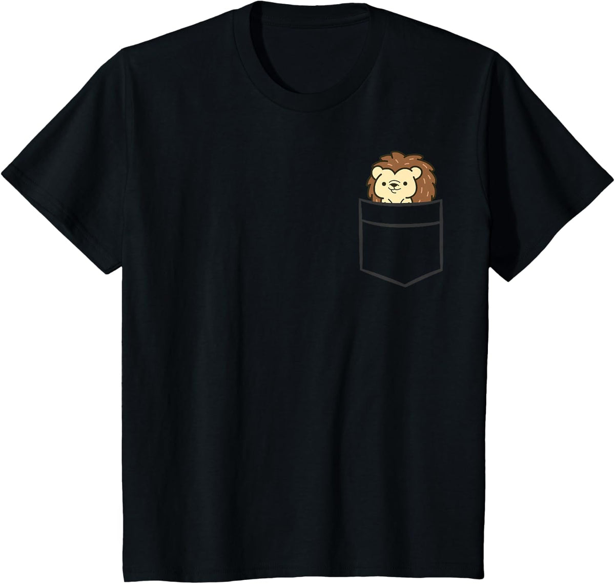 Hedgehog in A Pocket Funny Hedgehog T-Shirt - Black