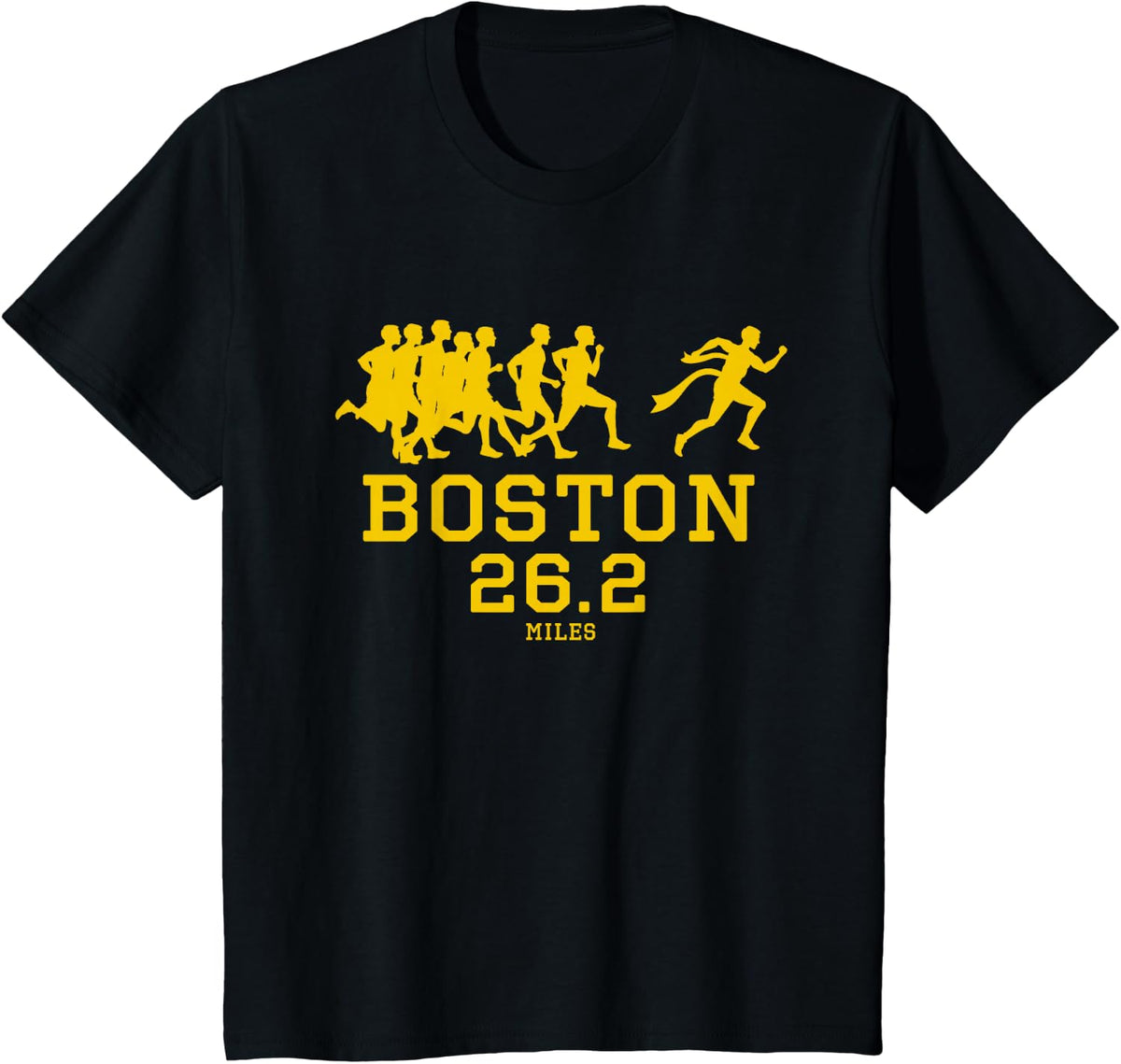 Boston 26.2 Miles Marathon 2020 Running Run Gift T-Shirt - Black
