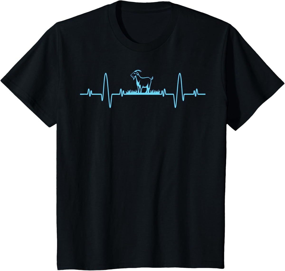 Funny Goat Heartbeat Shirt - Goat Lover Boys Girl Gifts Cool T-Shirt - Black