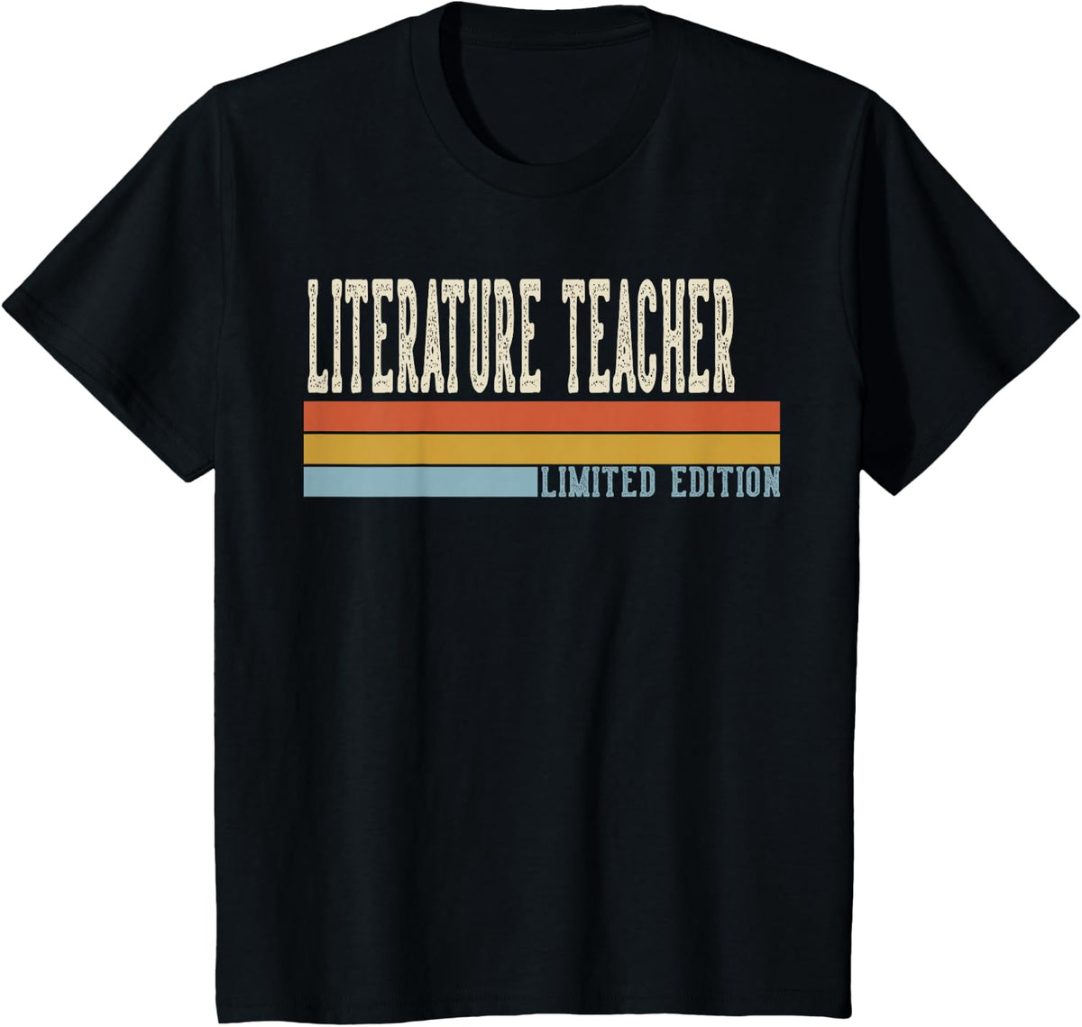 Literature Teacher Week Retro Vintage Back to School Day T-Shirt - Black