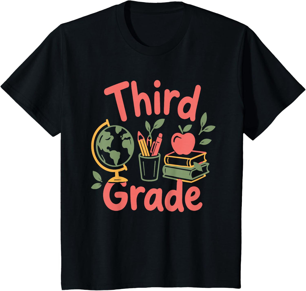 Third Grade Teacher 3rd Team Girls Boy Back to School T-Shirt - Black