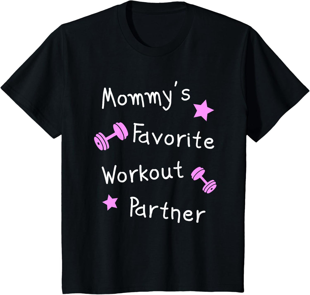 Mommy's Favorite Workout Partner – Kids Cute Fitness (Girls) T-Shirt - Black