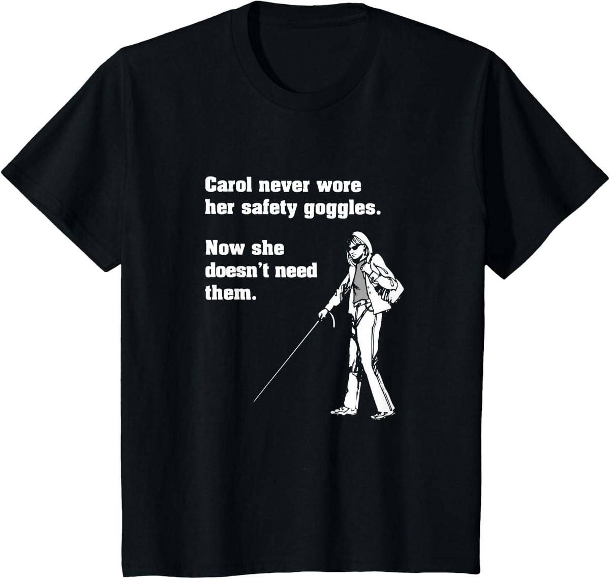 Carol Safety Goggles Shirt| Funny Science T-Shirt| Chemistry T-Shirt - Black
