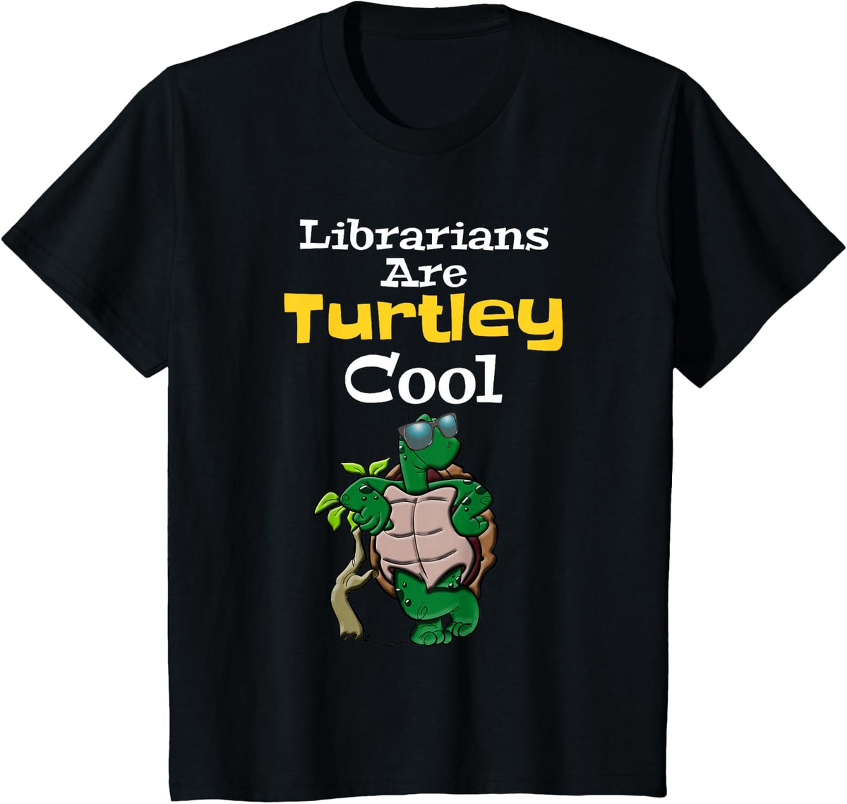 Librarian Gifts School Employee Shirts Turtle Lover T-Shirt - Black