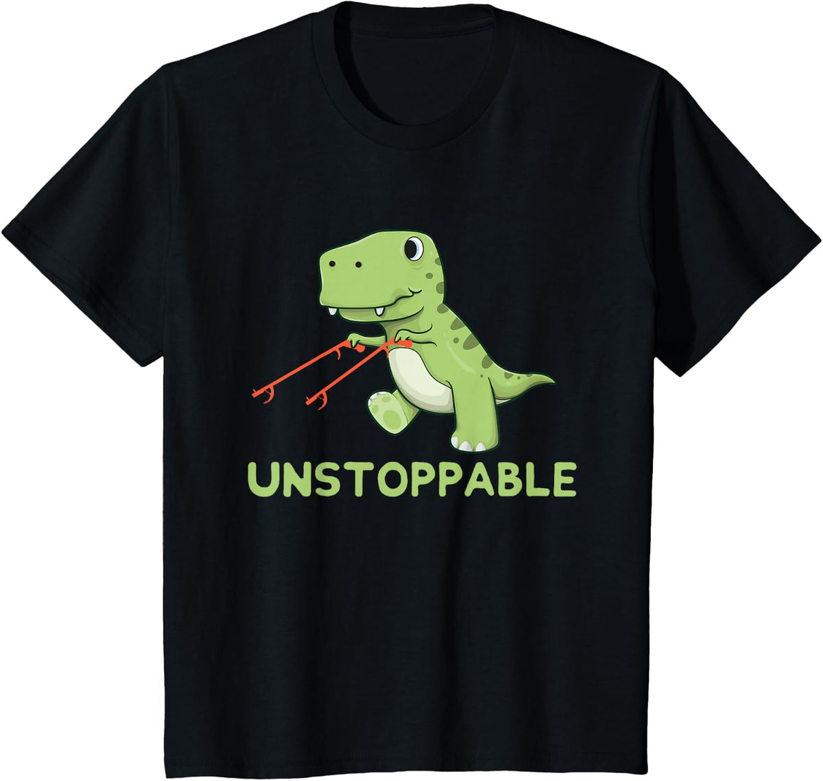 Unstoppable T-Rex With Long Arms Pun T-Shirt T-Shirt - Black