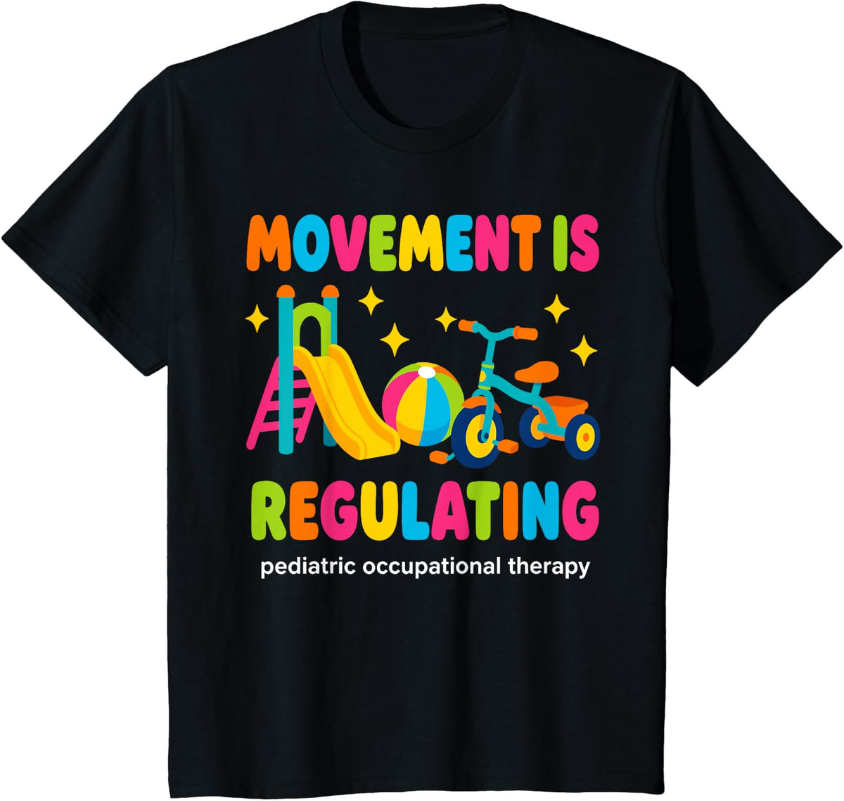 Pediatric Occupational Therapy Design for Men Women Kid COTA T-Shirt - Black