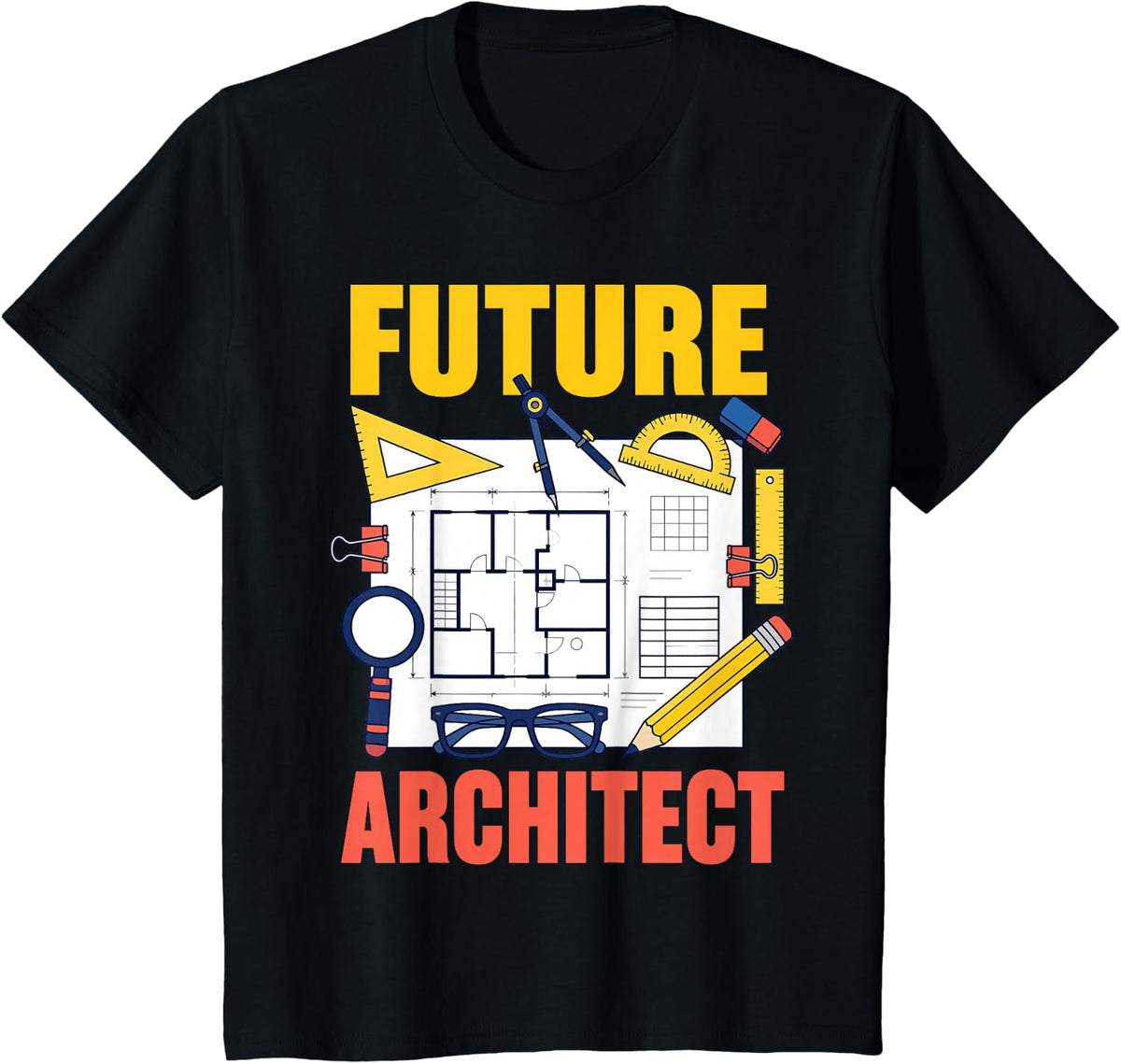 Future Architect Art for Men Women Kids Architecture Student T-Shirt - Black