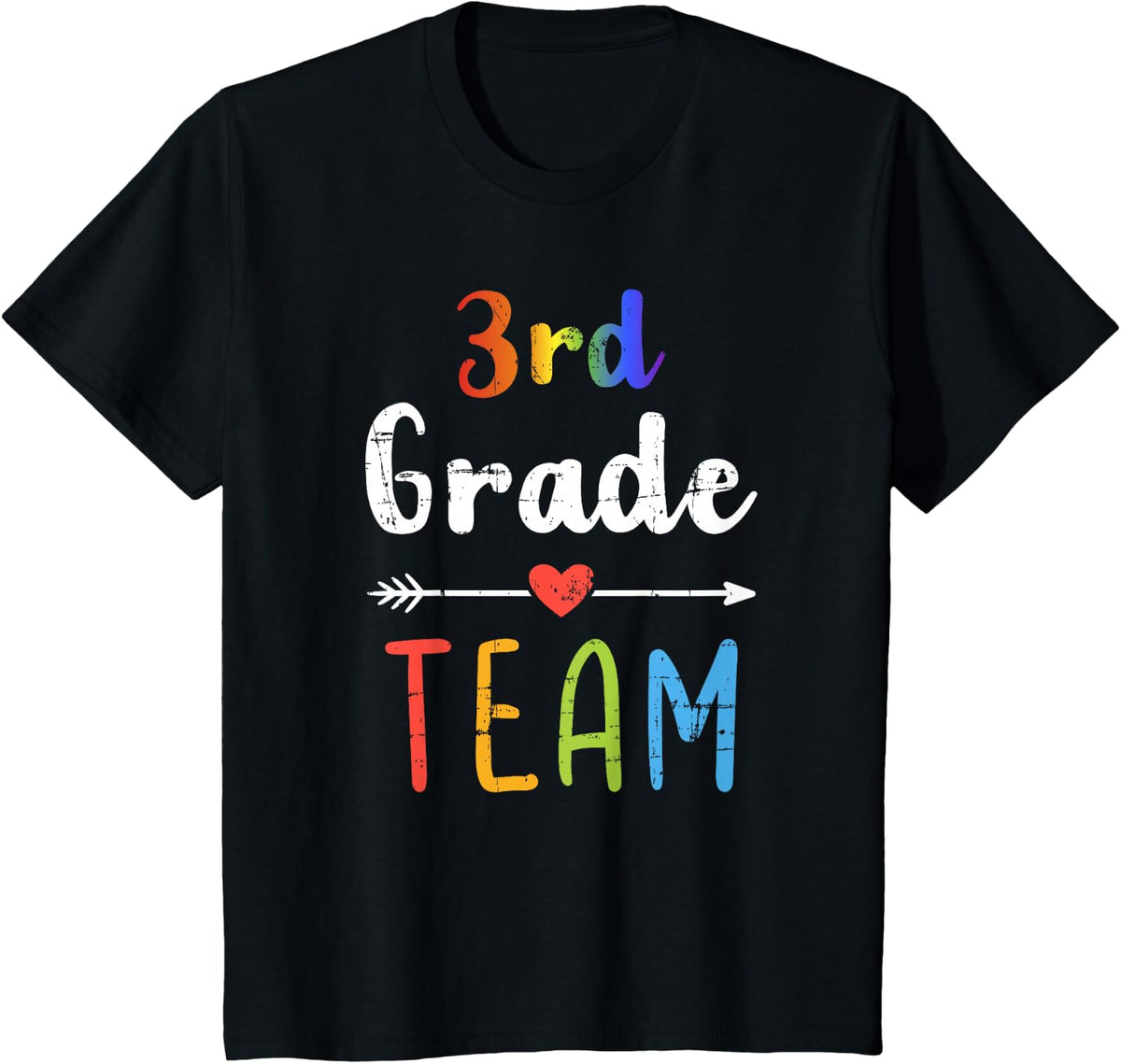 3rd grade team third back to school student teacher squad T-Shirt - Black