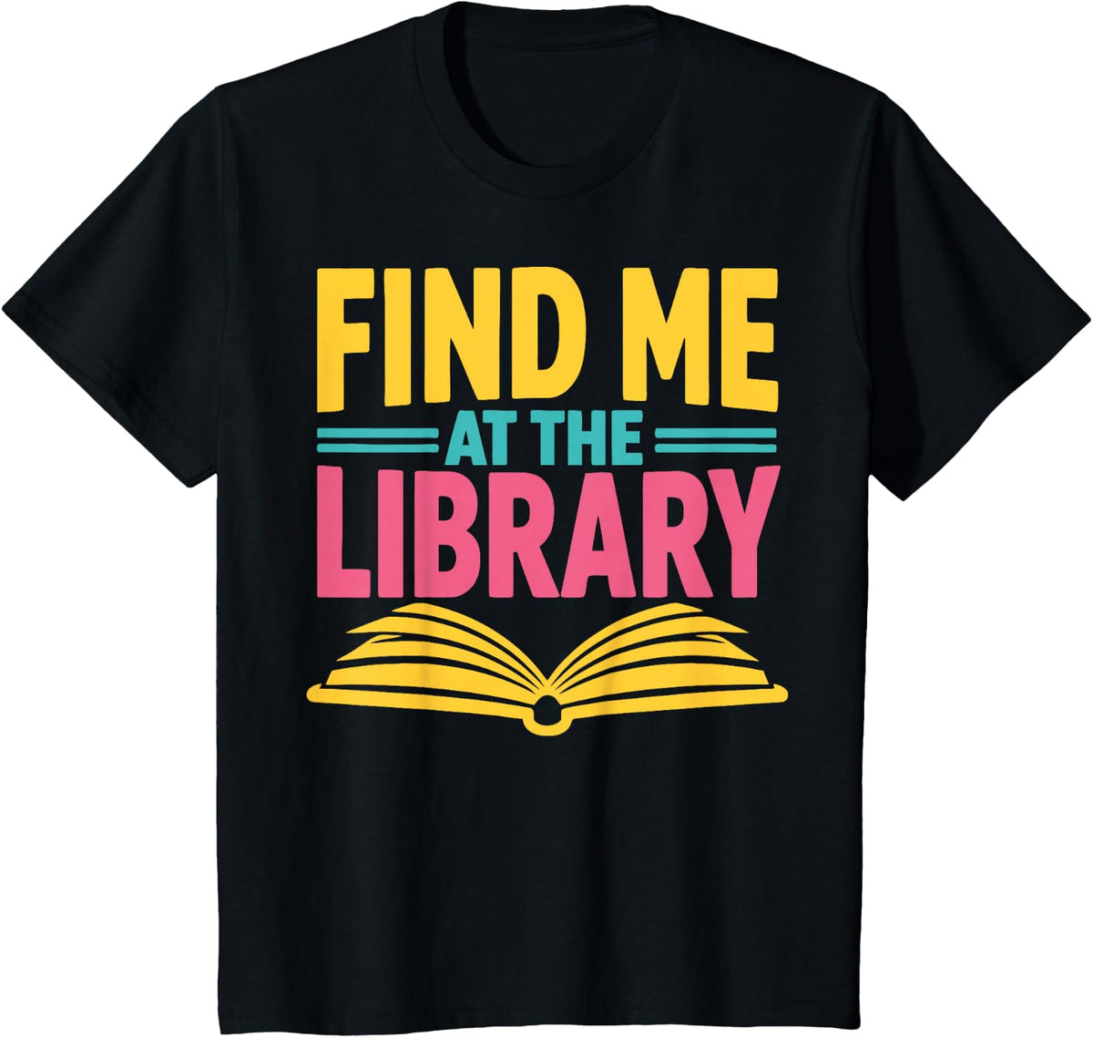 Library Book Lover Reading T-Shirt - Black