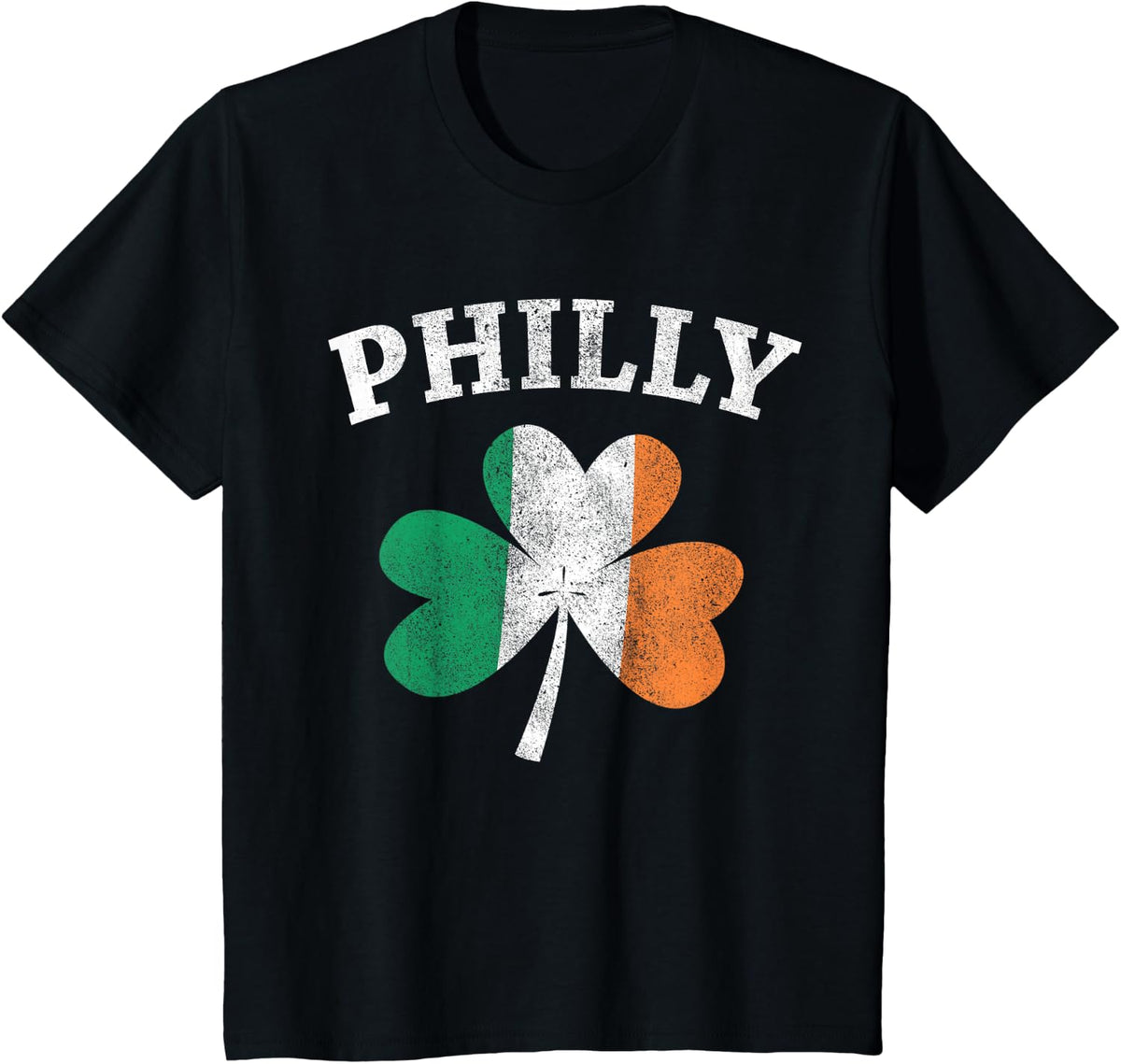 Philly Irish Flag Shamrock T-Shirt I St. Patrick's Day Gift T-Shirt - Black