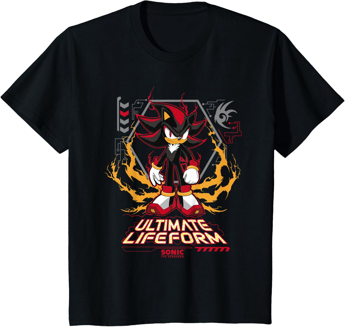 Sonic The Hedgehog Ultimate Lifeform Shadow The Hedgehog T-Shirt - Black