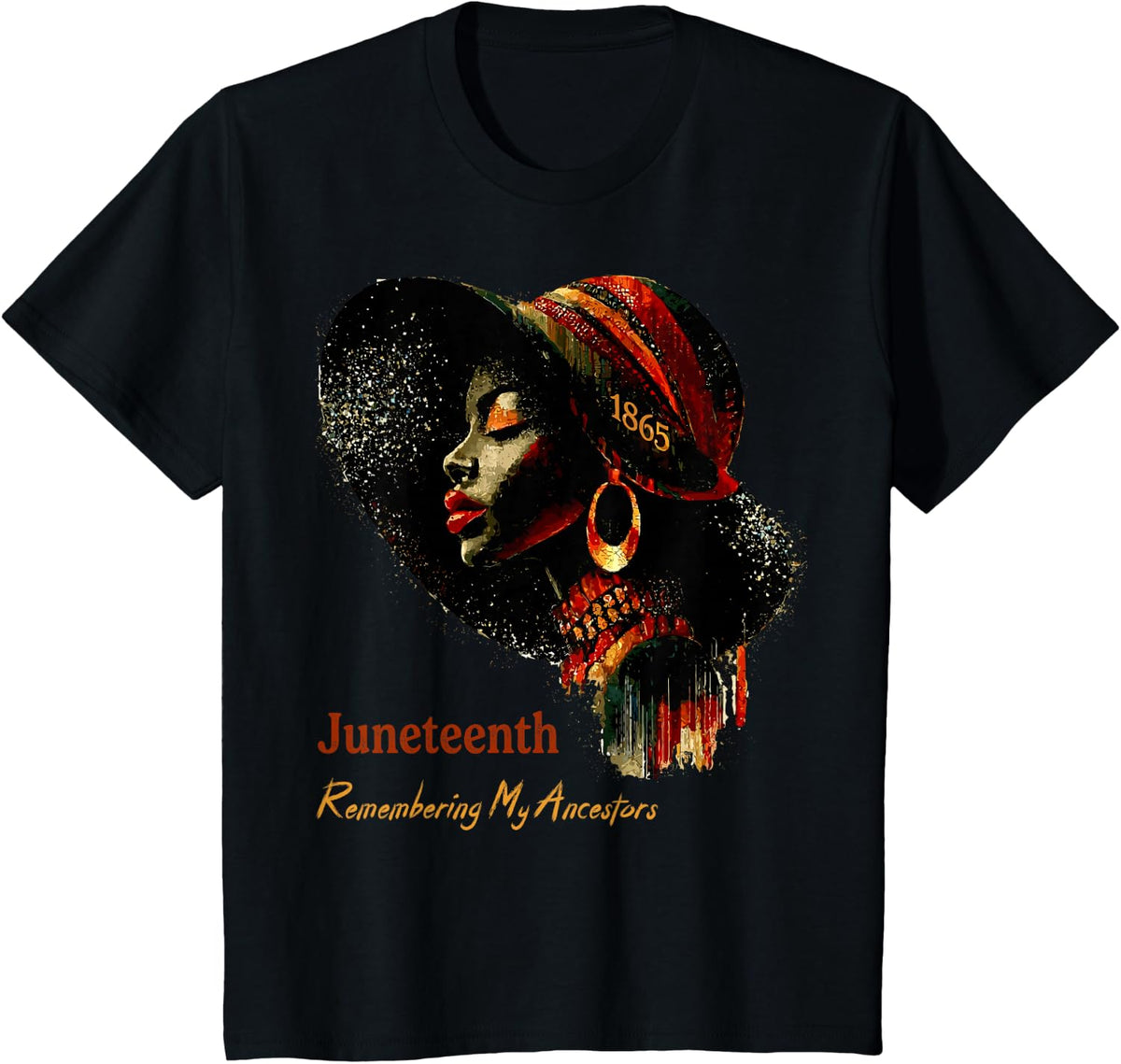 Juneteenth Remembering My Ancestors Black History Pride T-Shirt Tee for Men Women - Black