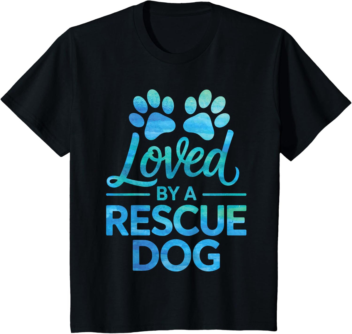 Cute Rescue Dog Art for Men Women Animal Rescuer Dog Rescue T-Shirt - Black