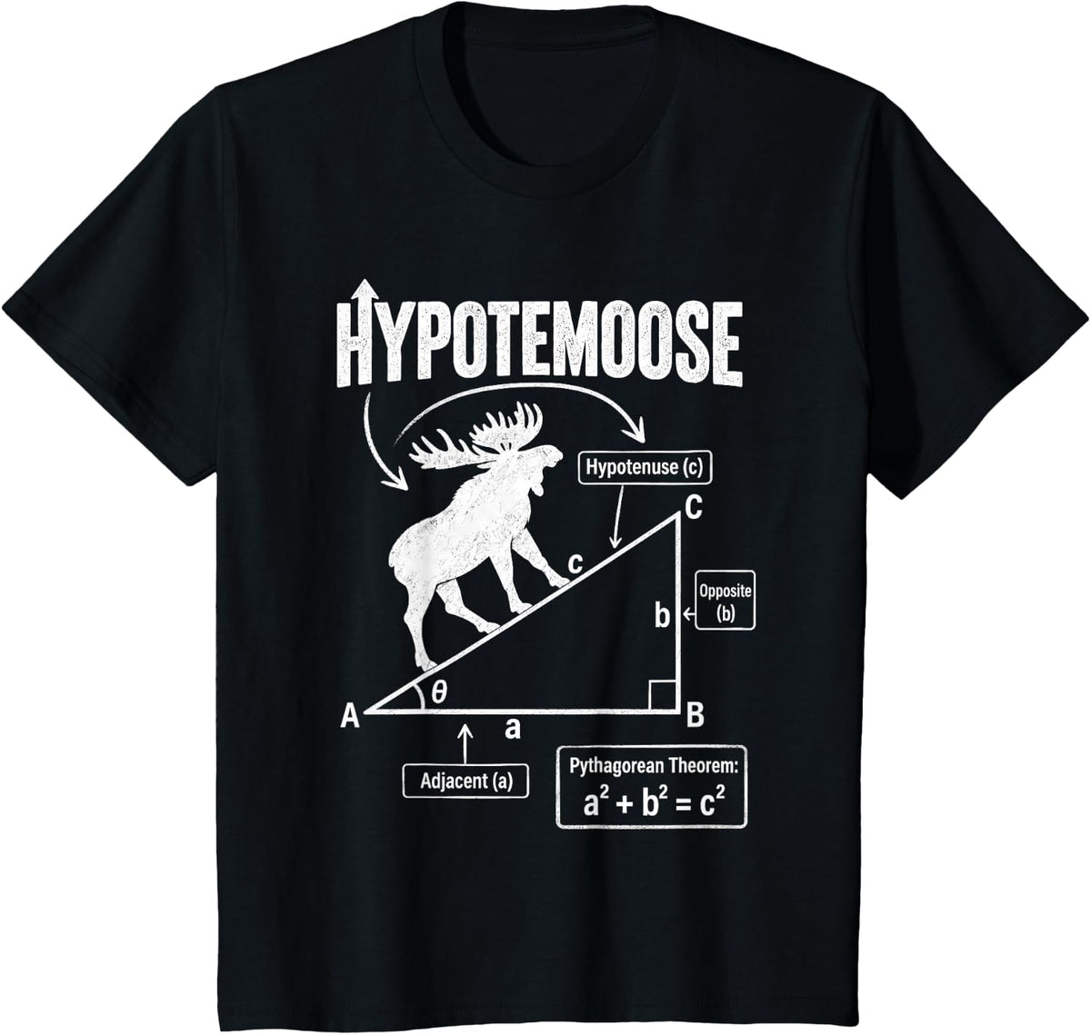 Geometry - Hypotenuse - Hypotemoose T-Shirt - Black