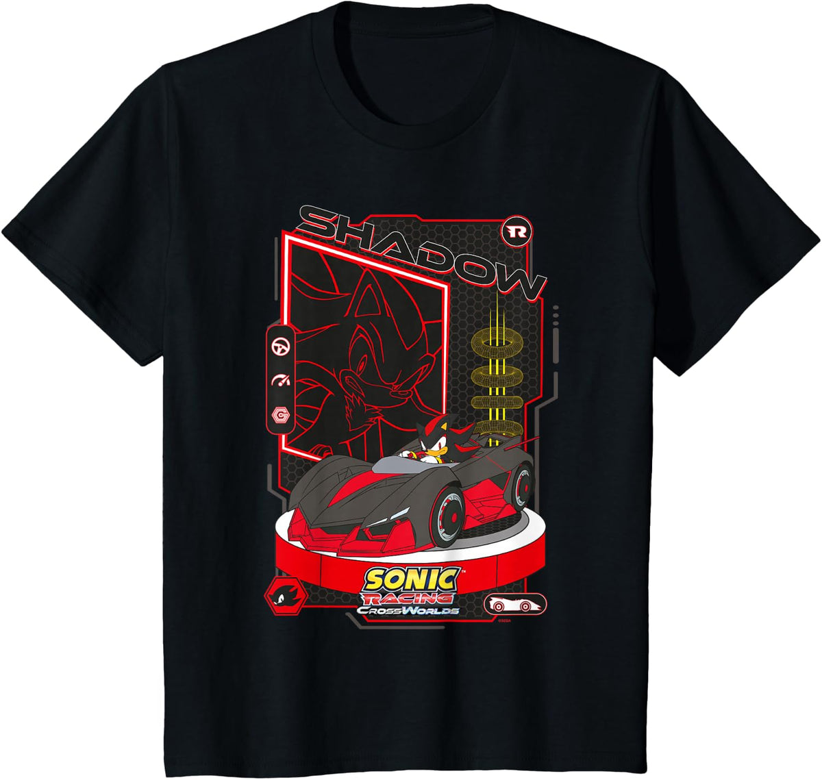 Sonic Racing CrossWorlds - Shadow T-Shirt - Black