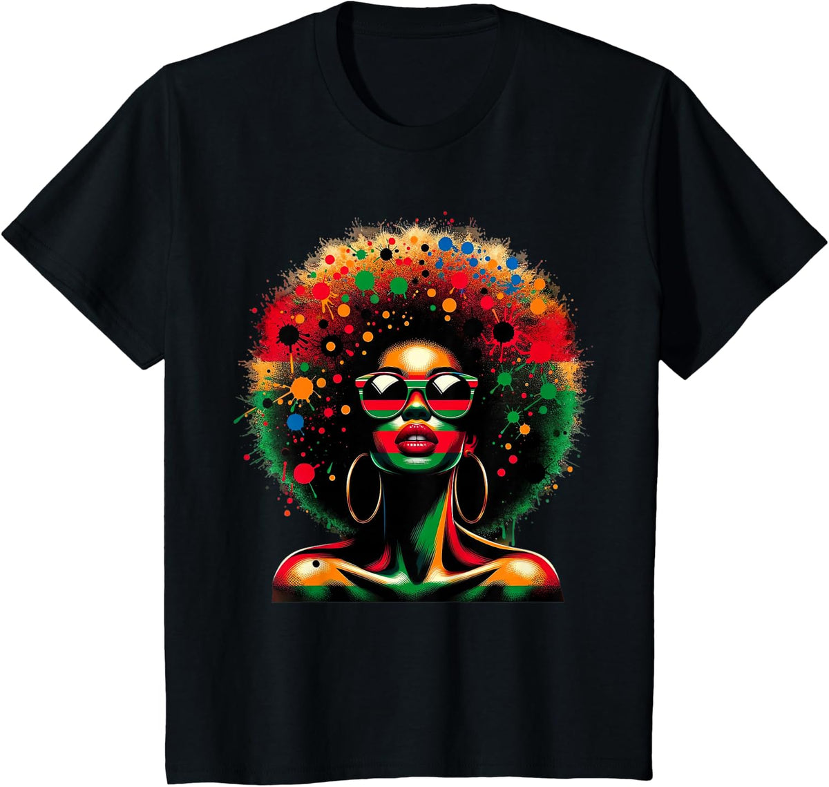 Juneteenth Shirts Women Afro Black History Dope Proud Queen T-Shirt - Black