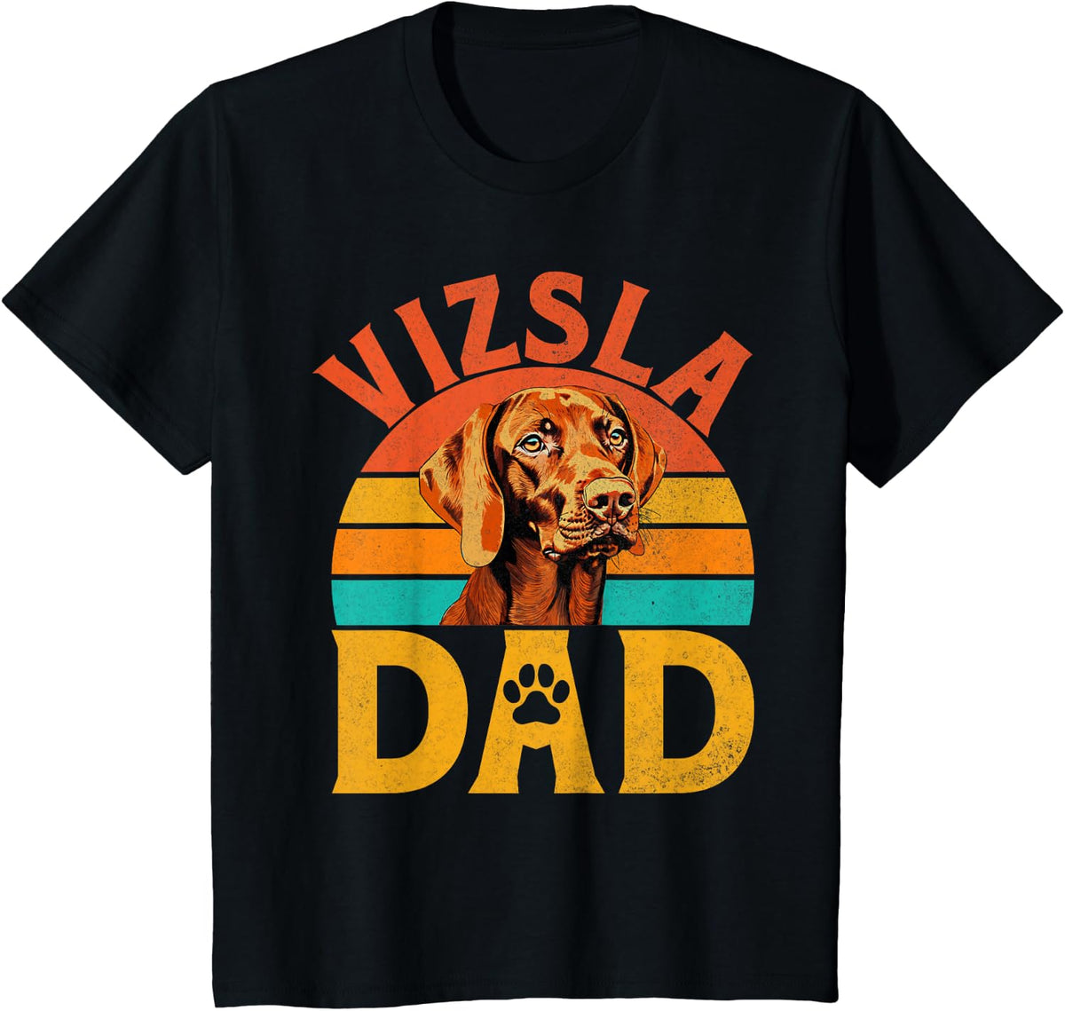 Vizsla Dad T-Shirt for Men Dog Lover Tees Vizsla Owner Gift T Shirts - Black
