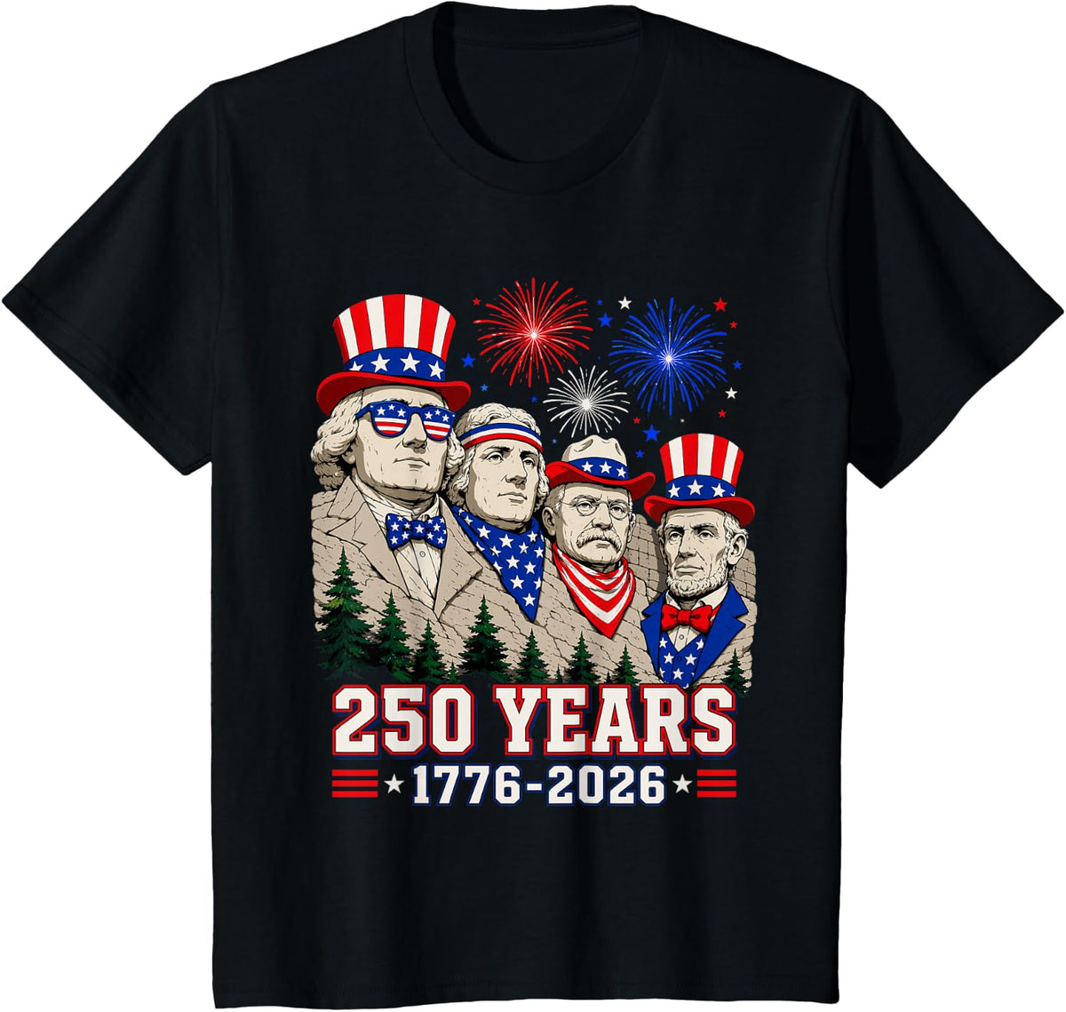 USA Flag 4th of July Independence Day Funny Patriotic T-Shirt - Black