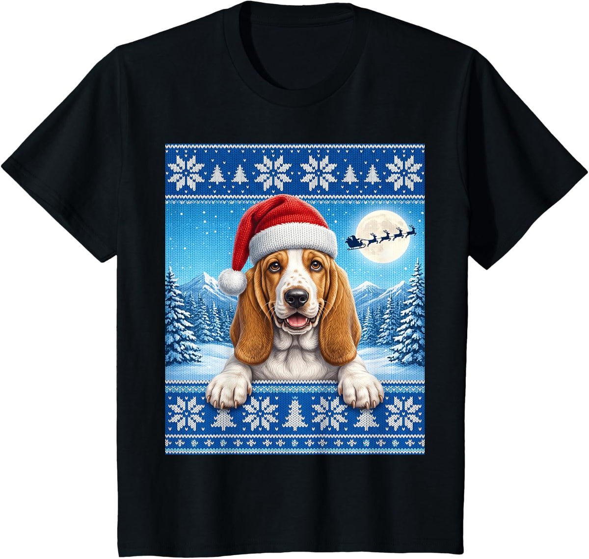 Lemon and White Basset Hound Puppy Dog T-Shirt - Black