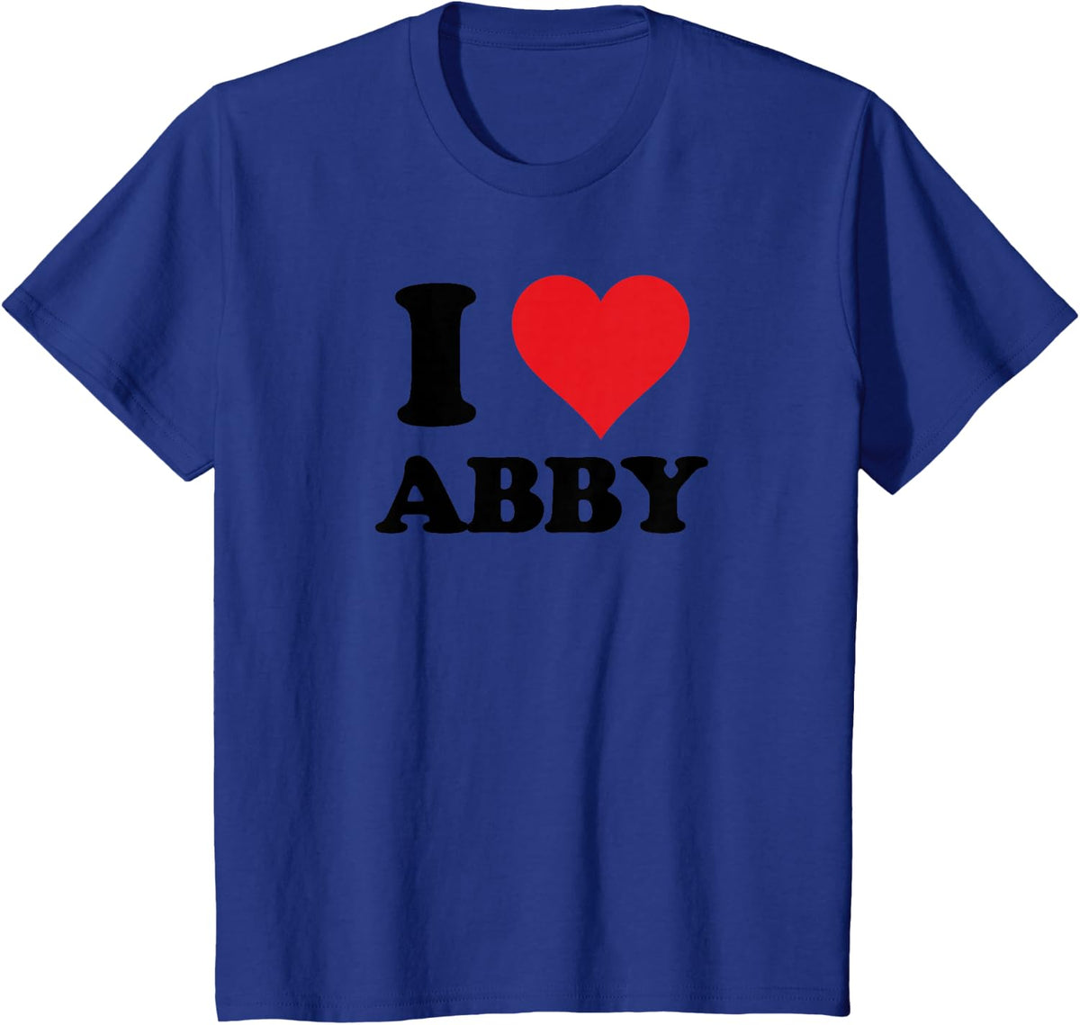 I Heart Abby First Name I Love Personalized Stuff T-Shirt - Royal Blue
